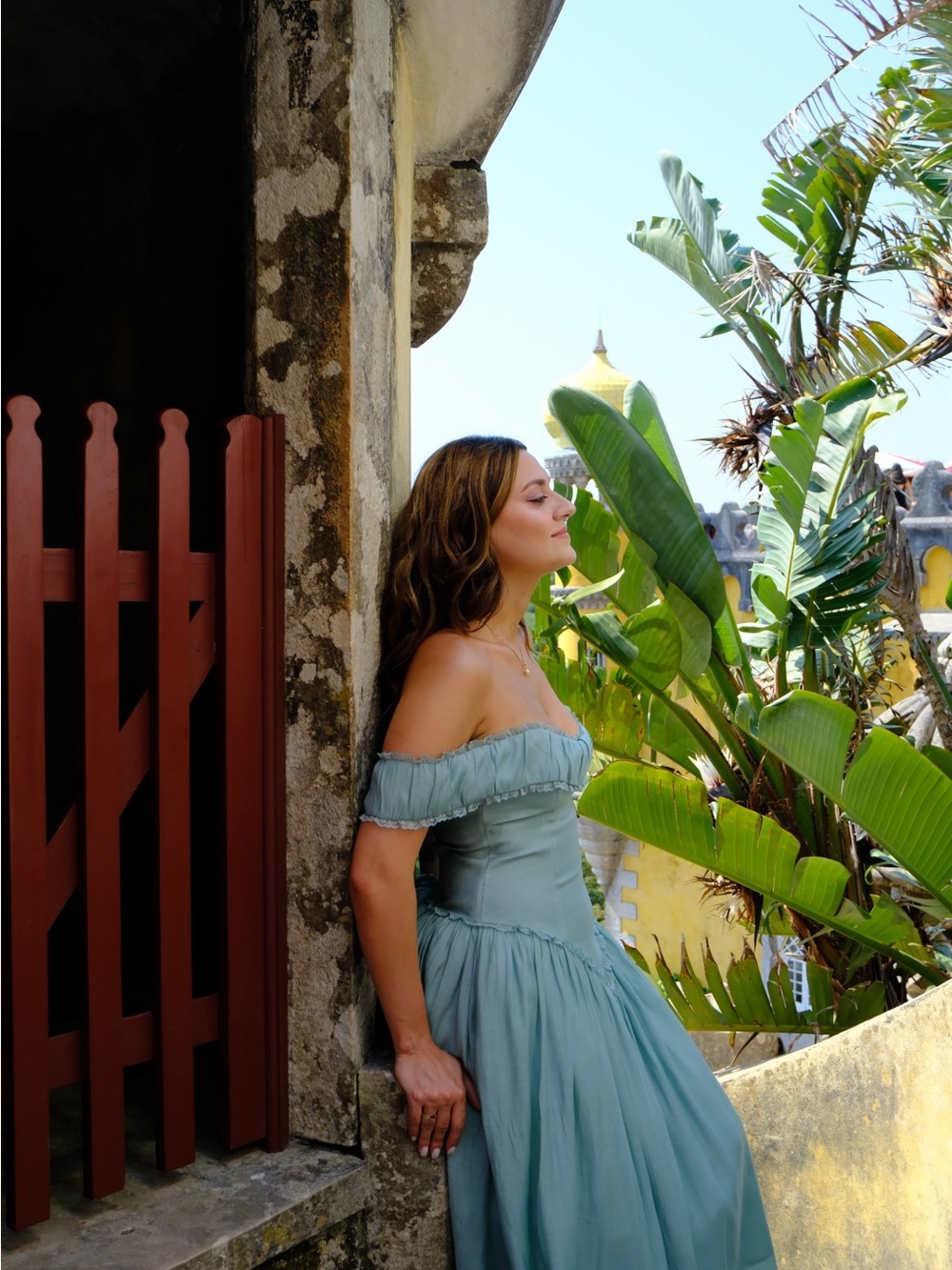 Off-Shoulder Sage Green Midi Dress with Ruching